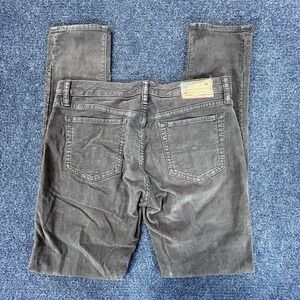 Bonobos Skinny Corduroy Pants Mens 29x32 Gray Stretch Casual Slim Fit Jeans